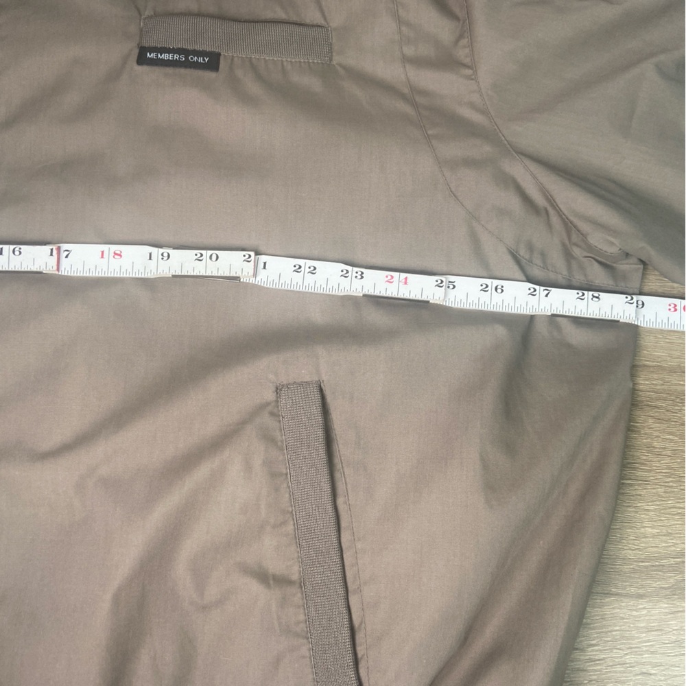 Vintage Members Only Racer Jacket Mens XXL Khaki Lightweight Zip Up Bomber Coat - Picture 14 of 16
